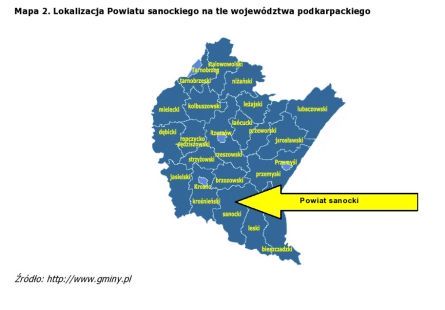 Lokalizacja na tle województwa podkarpackiego.